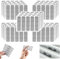 Yistoi 40 Pièce Patchs de Reparation Moustiquaire, Kit Moustiquaire Fenetre, Patchs D'écran de Fenêtre, Anti-Moustiques et Insectes, Auto-adhésive Patchs de Réparation de Mur-Gris