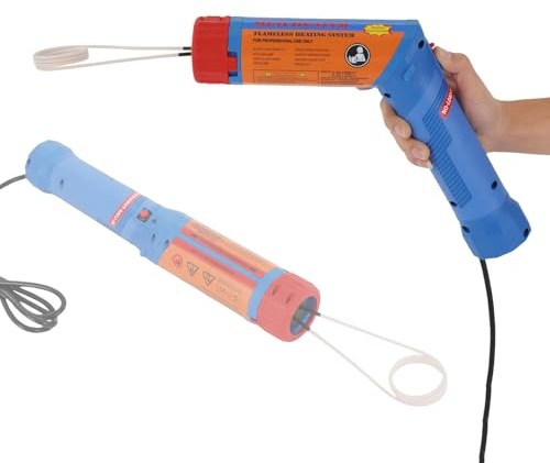MEHOOSPVN Set di riscaldamento magnetico a induzione, 1100 W, senza fiamma, magnetico, a induzione, portatile, con 10 bobine di riscaldamento per la rimozione di viti, blu
