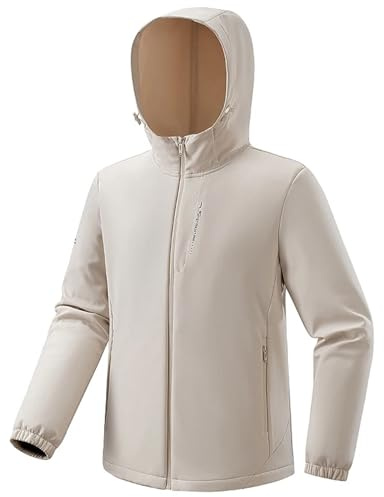 WAJJWI Fleece softshelljacka män vattentät vindtät varm vindjacka vandring camping klättring regnrock vinterjackor för vår, höst (färg: 2, L)