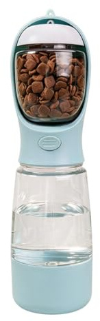 Botella para perros con | Dispensador Snack a prueba de fugas, botella dispensador con porta bolsas higiénicas, apta para cachorros de talla mediana grande gatos conejos pasear playa