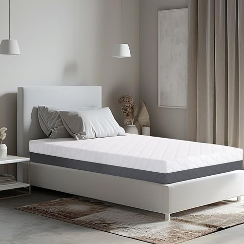 TANHK Materasso Memory Made in Italy | Ortopedico Medio Rigido | Sistema di Alleviamento dei Punti di Pressione | Anallergico, Antibatterico e Antiacaro | Traspirante (Materasso Memory, 90 x 200)