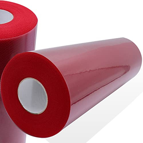 Leeyunbee Tüll Stoff Rolle 30 cm x 91 m, Tüll Rollspule Tüllstoff Rot | Tüllband, für DIY Basteln, Geschenk Bogen, Tutu Rock, Hochzeit Weihnachten Geburtstag Party Dekoration, Tischdeko