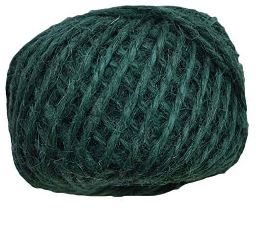 Garten Schnur 30m Natürliche Sackleinen Hessische Jute Twine Cord Hanf Seil String Geschenk Packing Saiten Event Partei liefert (Color : Dark Green)