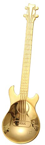LIFKOME 1 Stk Löffel aus Edelstahl Probierlöffel Servierlöffel aus Metall Essensl?ffel Metalll?ffel Metalllöffel Kaffeelöffel Gitarre Rührlöffel Küchenzubehör Musik Eisportionierer