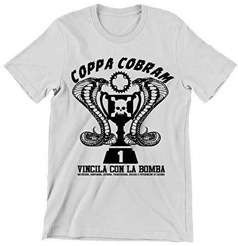 Incidiamo T-Shirt Uomo Film Cult Ugo Coppa Cobram vincila con la Bomba - Film Cult Italiani - Maglietta Manica Corta Grigia Taglia M