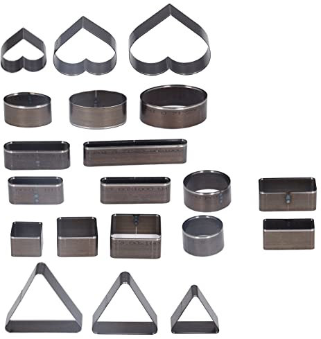 Lederstanzer-Set aus Karbonstahl, Rund, Quadratisch, für Lederhandwerk