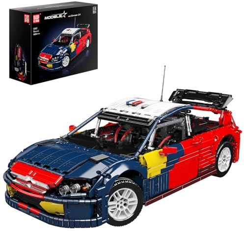 Mould King 13187 Technik Rennwagen Bausteine C4 WRC Sportwagen Klemmbausteine Speed Champion Auto Sammler Modellbausatz Geschenk Für Jungen Und Erwachsene(4606 Teile)