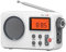 Hsthe Sea Multi-Function Radio - Battery Operated AM FM World Receiver with Large Display, Timing Function, Alarm Clock, USB Power Supply, and Transistor Radio in White