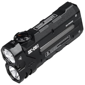 LOOP GEAR SK05 Lampe de poche rechargeable 2850 lm avec batterie externe 6000 mAh, étanche IP68, lampe de poche EDC magnétique pour camping avec projecteur/spot/lumière latérale RVB pour randonnée en