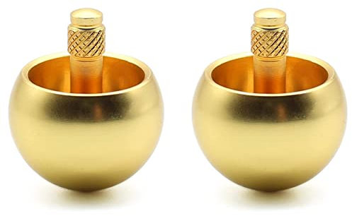 Mauedest 2 x Tippe Top Metal Flip Top Kreisel aus Edelstahl Unglaubliches Geschenk Spielzeug Gold