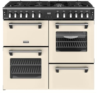 Stoves Richmond 100cm Dual Fuel Range Cooker - Cream - A/A/A Rated