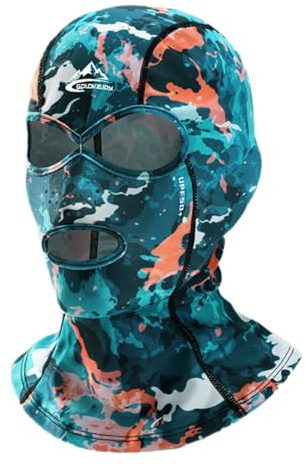 Whakano Pasamontañas de verano con protección UV, máscaras faciales multifuncionales con 3 agujeros, máscara completa para hombre y mujer, para natación, playa, ciclismo, deportes al aire libre, mar