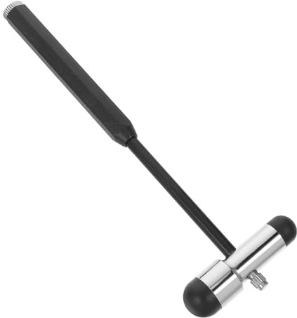 UTHCLO Martillo Neurológico Portátil De Doble Cabeza, Herramienta Multifunción De Diagnóstico Clínico, Material Estable Negro Para Examen De Reflejos y Formación Médica