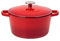 Gerlach Cacerola de hierro fundido 1760, 3 L, con tapa, para todo tipo de fuegos, color rojo y natural