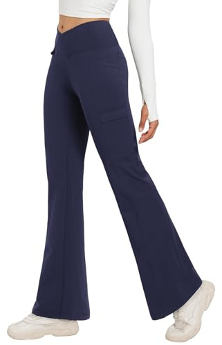 baleaf Thermoleggings Damen Winter Outdoorhose XS-2XL | 74CM Fleecegefütterte DWR-Beschichtung Wasserabweisend, 4-Wege-Stretch Stoff, V-Crossover Highwaist für Wander Camp Ski