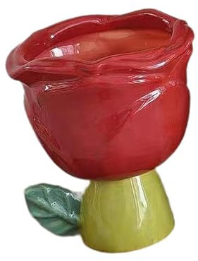 ＡＷＨＡＯ Ice Cream Cups, Glasses, Home Decor, Sauce Bowl, Small Ice Cream Bowls, Dessert Bowl for Snacks, Milk, Holidays, Red Rose Cup