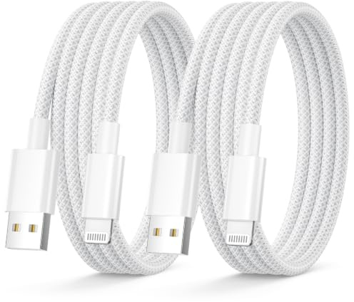 iPhone Ladekabel 1M 2Pack, Apple MFi Zertifiziert USB Lightning Kabel 1M | Nylon iPhone Kabel Handyladekabel Cable Lightning Ladekabel für iPhone 14/13/12 Mini/11 Pro Max/SE/XR/XS/X/8 Plus/7/6/5S