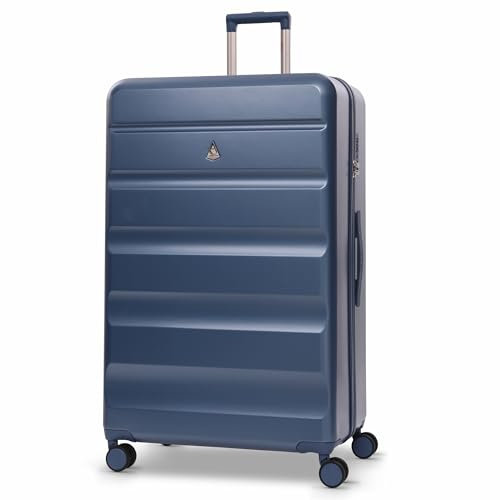 Aerolite Extra Large XL 32in 144L Lightweight ABS Hard Shell 4 Wheel Spinner Travel Hold Checked Check in Luggage Suitcase (Blue)