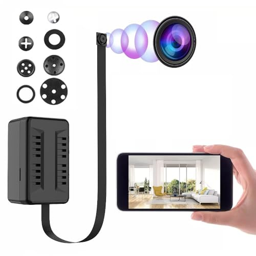 XNJ MINI WLAN Kamera 1080P Überwachungskamera innen, Bewegungserkennung, Remote Viewing für Sicherheit mit APP