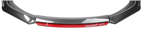 LIMIMIKAIXIN Coche Alerón Delantero para Ford Puma ST-Line 2019+, Spoiler Frontal Labio Difusor ABS Divisor de Parachoques Kit Carrocería Accesorios,F-Carbon Fiber Red