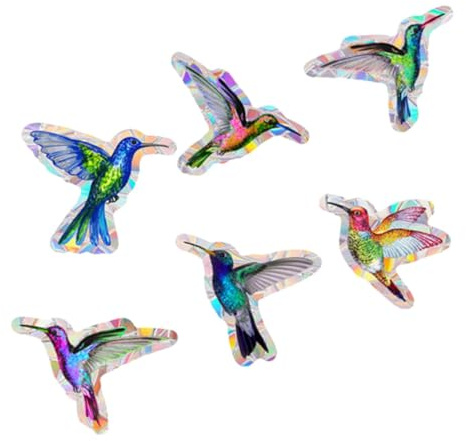 STOBAZA Película Adhesiva Estática Para Ventanas Con Efecto Prisma Arcoíris Película Anticolisión Para Aves Pegatina Decorativa Para Sala De Estar Fácil Aplicación Sin Adhesivo Protectora