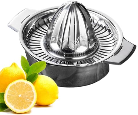 Mimoqk Presse-agrumes manuel en acier inoxydable | Extracteur professionnel robuste et portable pour raisin, citron vert, grenade, tomate, orange, fruits