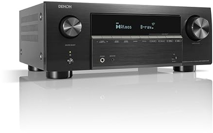Denon AVR-X2900H Dab Receptor AV 8K de 7.2 Canales, Dolby Atmos, DTS:X, HEOS Multiroom, 4K/120Hz Gaming, Dirac Live Ready, Bluetooth, Wi‑Fi, Dab+ - Negro