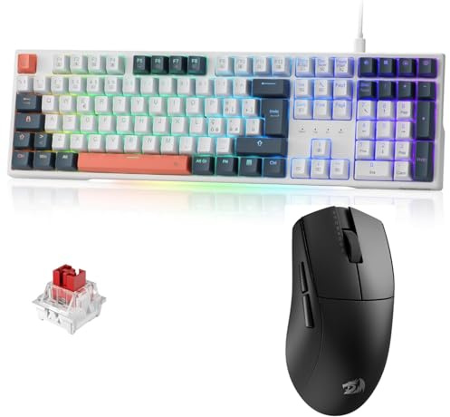Redragon K668 RGB Tastiera Gaming & M916 PRO - Mouse da gioco wireless bundle