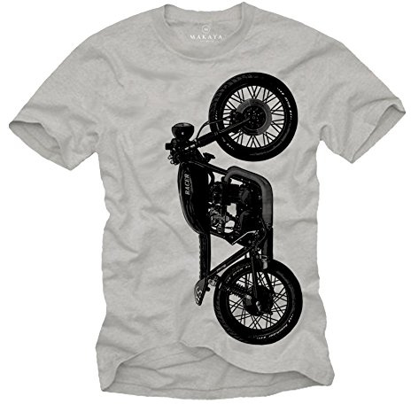 Cafe Racer T Shirt - CB550 Motorbike - Vintage Motorcycle Clothing for Men