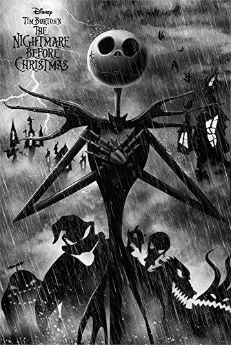 Grupo Erik - Poster Disney Nightmare Before Christmas Jack Skellington - Deco Maison, Decoration Murale, Affiche Décorative