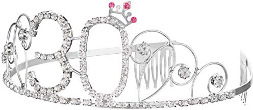 Serre-Tête Couronne 30e Anniversaire Joyeux Anniversaire Cristal Strass Ornements de Mariage Bandeau Cheveux Peigne Pour Les Femmes