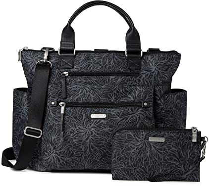 Baggallini 3-in-1 Convertible Backpack Tote Handbag - 15x12 Lightweight Travel Bag w/ RFID Phone Wristlet