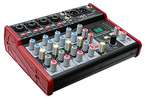 E-Lektron AIM-68 6-Kanal Streaming Audio-Mixer Mischpult mit USB Computer-Interface und DSP-Effekt-Prozessor…