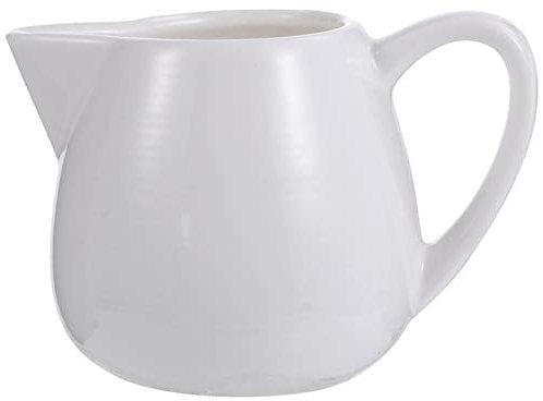 CHENMIAOMIAO Sauce Boat Gravy Bowl Ceramic Coffee Milk Froth Pot, Coffee Cream Boat, Sauce Pot, Espresso Milk Pot, Latte Milk Pot, Coffee Milk Frother 120ml pour ladle (Color : White)