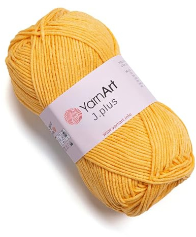 YarnArt Jeans Plus, weiches Baumwollmischgarn, 100 g, 160 m, 55 % Baumwolle, 45 % Acryl, Garnstärke: 4 (Kammgarn), ideal für Amigurumi, Babyprojekte, Stricken & Häkeln, strapazierfähig & weich (35)
