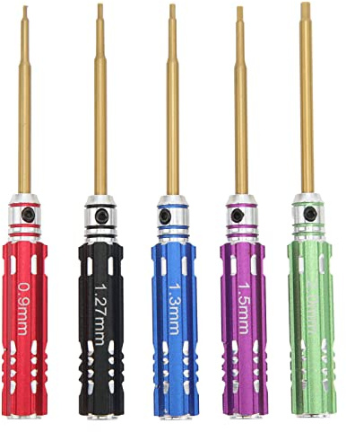 Set Di Cacciaviti Esagonali RC, 5 Pezzi in Acciaio con Impugnatura Antiscivolo per Hobby Fai Da Te