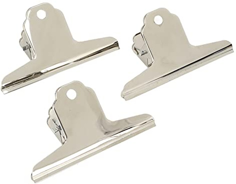 Große Bulldog-Clips, 3 kratzfeste Bulldog-Clips mit starker Haltekraft für Büro-Einkaufstaschen