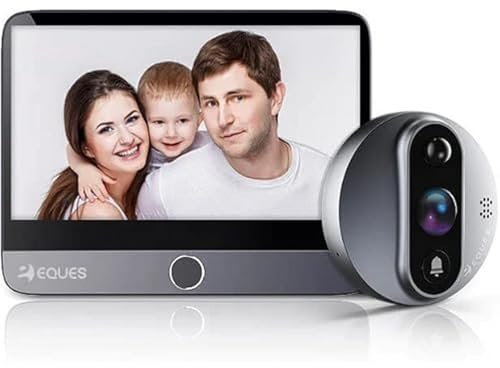 Eques VEIU Mini 3S Türspion mit Display 4,3 Zoll mit Kamera 1,3 Megapixel Wi-Fi Farbe Silber