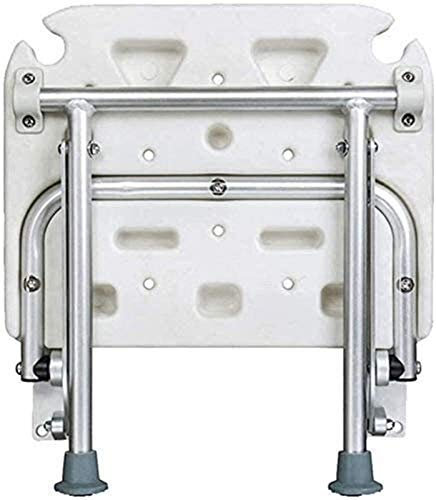 Duschsitz Duschstühle für Senioren, Duschklappsitz, Badezimmerklappsitz mit Auslaufloch, Wandmontierter Duschsitz PE Umweltschutz wasserdichte Sitzplatte + Nr