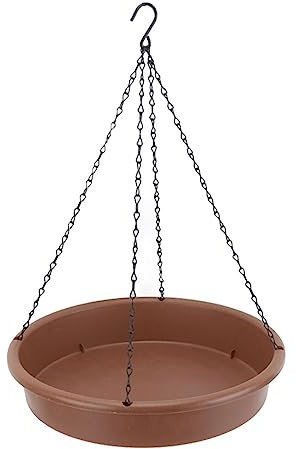 Hängender Vogelfutterspender, großes Fassungsvermögen, 2-in-1-Hänge-Vogelbad-Tablett, Vogelfutterspender-Tablett mit 30,5 cm Durchmesser, Vogelfutterspender zum Aufhängen im Freien