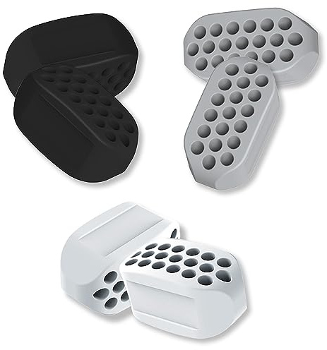 FGVOPJM Jawline Exerciser für Mann und Frau, 3 Widerstandsstufen (6 Stück), BPA-frei, Silikon, Kiefertrainer, Zahnfleischtabletten, Kiefertrainer & Kiefertrainer, Shaper für Anfänger, Fortgeschrittene