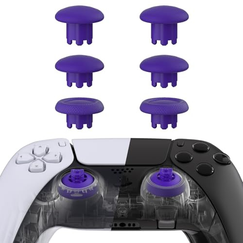 eXtremeRate Edge Joystick pour ps5 pour ps4 Manette | 6 Joysticks Interchangeables pour ps5 pour ps4, Violet