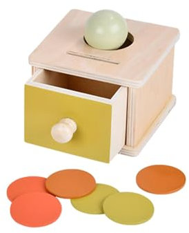 EHJRE Boîte à Jouets Ball Drop, Jouets Montessori, boîte de Permanence d'objets Cadeaux de Saint-Valentin pour Enfants de 1 2 3 Ans, tiroir Simple