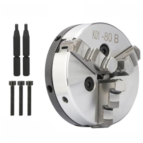 Drehfutter K01 50 63 80B 100B Selbstzentrierendes Mini-Drehfutter 3-Backen-Holzdrehwerkzeug (Color : K01 100B)