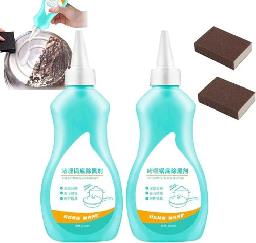 Lot de 2 nettoyants magiques en gel pour casseroles et poêles, nettoyant pour fond de casseroles et poêles, anti-rouille, ustensiles de cuisine