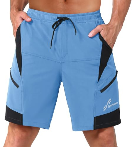 Sportneer MTB-shorts för Män med 3D Vaddering - Mountainbike och Cykelshorts för Sport och Cykling i Full Längd