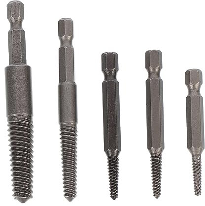 WOONEKY 5 Stück Schrauben Und Bolzen Ausdreher Beschädigte Schraubenentferner Kompatibel Mit Meisten Bohrern Portables Multifunktionales Handwerkzeug Für Reparaturen