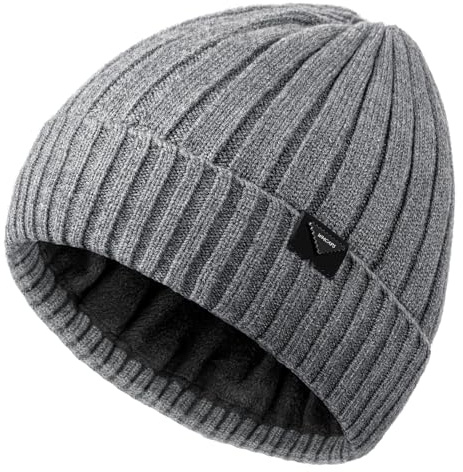 Wmcaps Wintermütze Herren, Beanie Herren mit verdicktem Fleece Futter, Unisex Klassische Mütze mit Bündchen Elastische und weiche Wollmütze Herzerwärmendes Geschenke für Männer Frauen