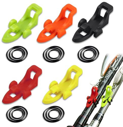 Angelhaken Keeper, 5 stück Haken Halter, Fischköder Köderhalter für Angelgerät, Fischköder Köderhalter, Angelhaken Zubehör, Angelrute Haken Kunststoff Köder Rack, für Angelgerät