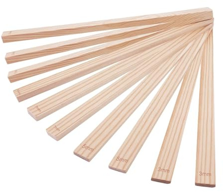 F Fityle Strisce di misurazione Guide per mattarello in Legno Torte per Spessore Artigianato Portatile Uso Domestico Utensile per Ceramica Attrezzi per, Style a